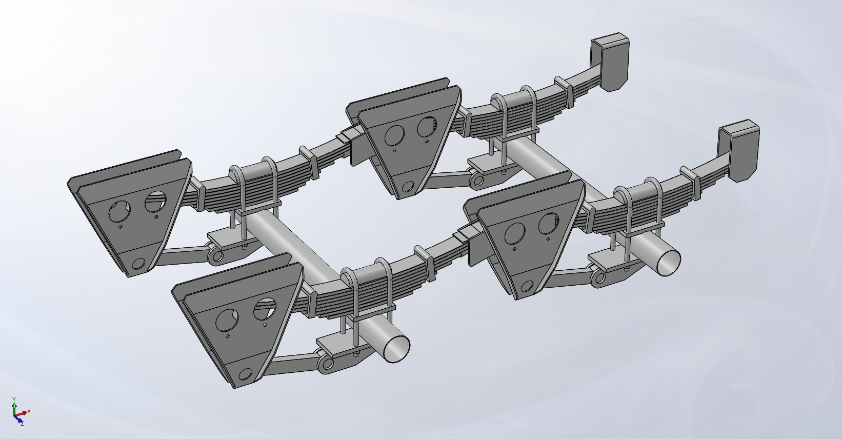 Henred Fruehauf F悬挂支架3D数模图纸 Solidworks设计 附IGS x_t